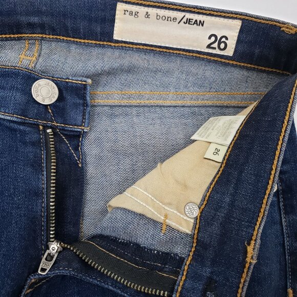 Rag & Bone Womens Stevie Capri Skinny Paz Dark Wash Jeans Size 26 Blue Denim - Picture 11 of 12